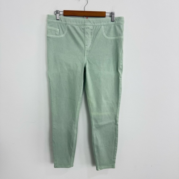 SPANX Women Pull-On Sage Green Jeanish Leggings SZ XL - Picture 2 of 13